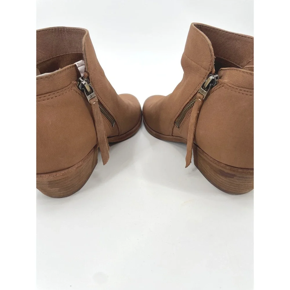 Sam Edelman Packer Ankle Boot Women 8 Camel/Brown Leather Western Boho Bootie